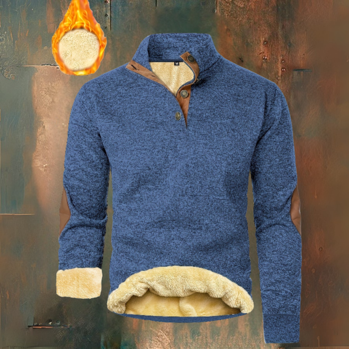 Sweat polaire chaud avec fermeture à boutons