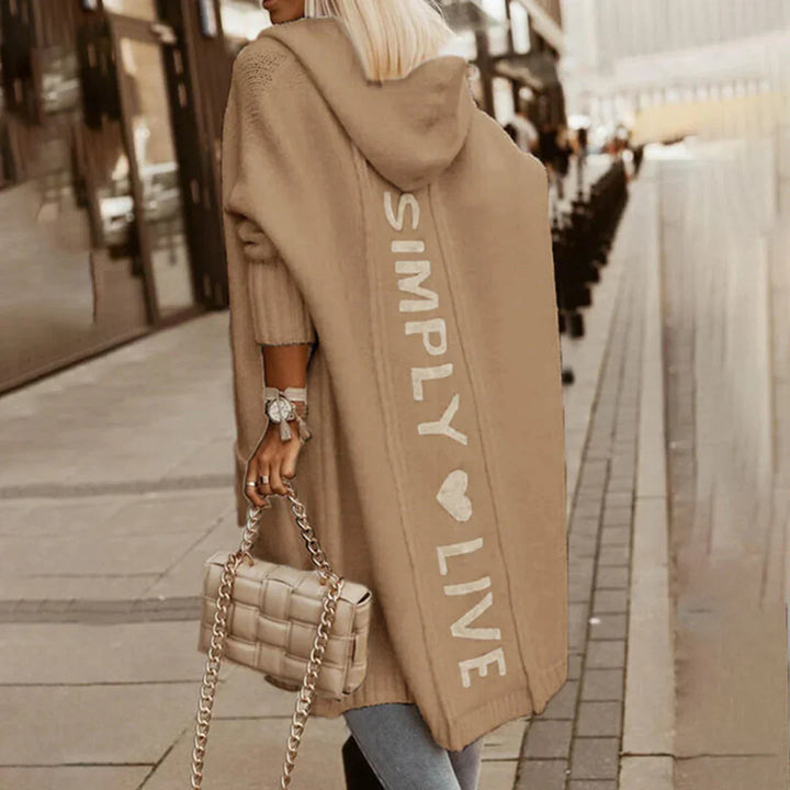 Johani | Cardigan à Capuche Long Élargi