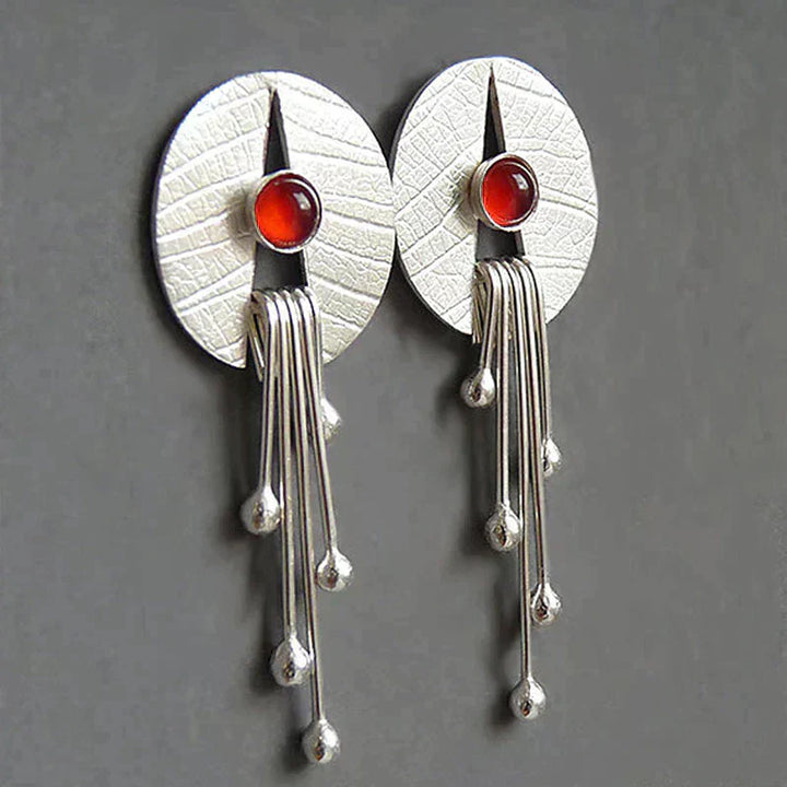 Boucles d'oreilles en pierre rouge exclusives