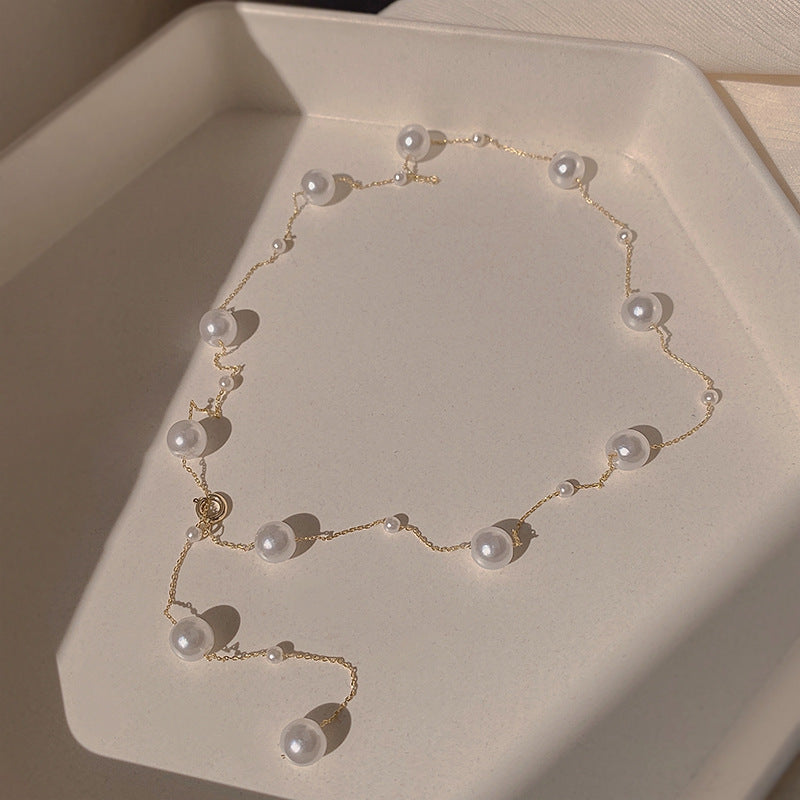 Collier sautoir argenté 925 – perles & ciel étoilé