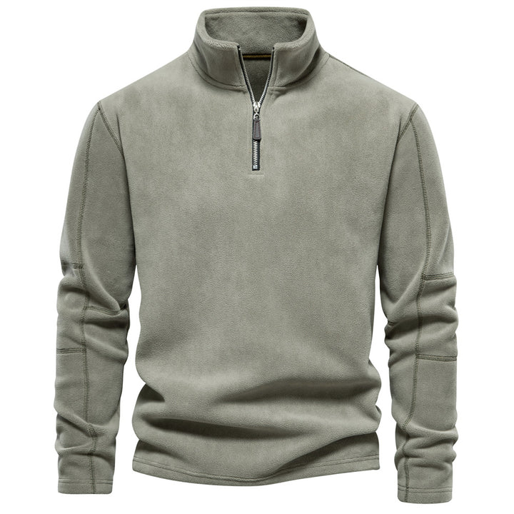 Sweat Demi-Zip Col Montant en Polaire