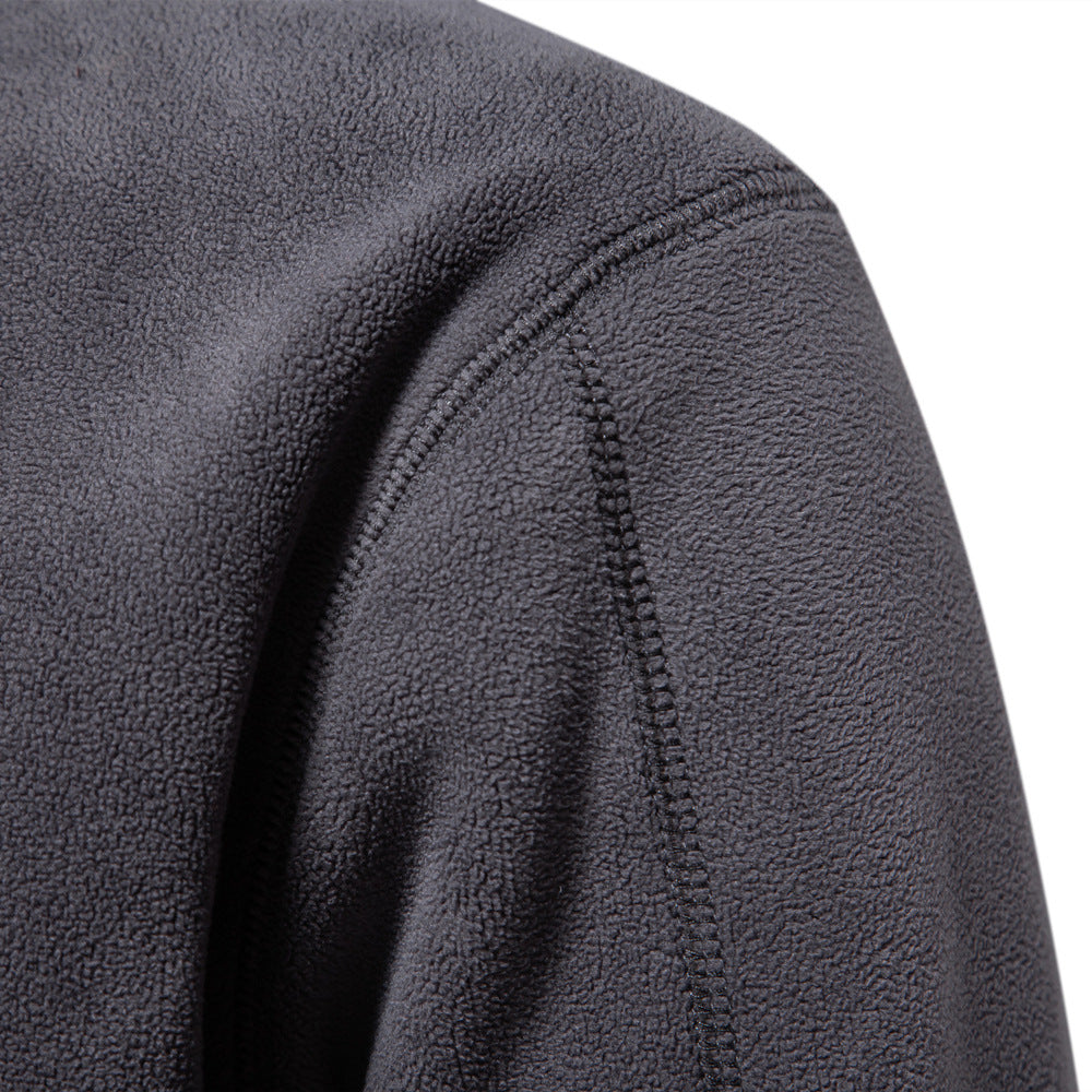 Sweat Demi-Zip Col Montant en Polaire