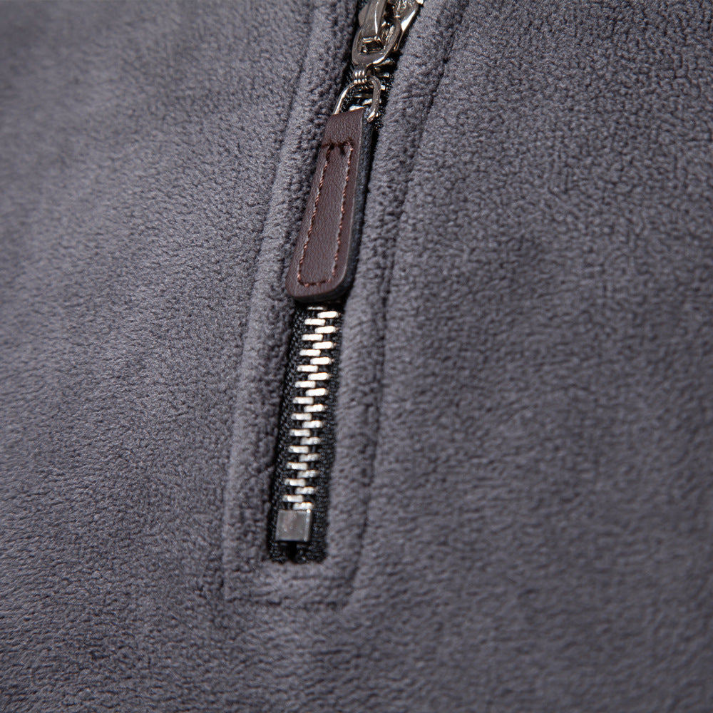 Sweat Demi-Zip Col Montant en Polaire