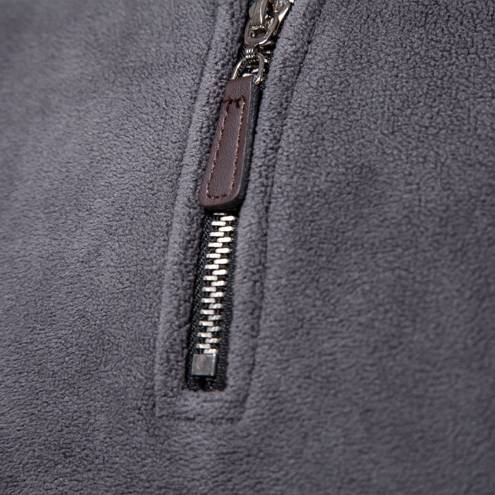 Sweat Demi-Zip Col Montant en Polaire