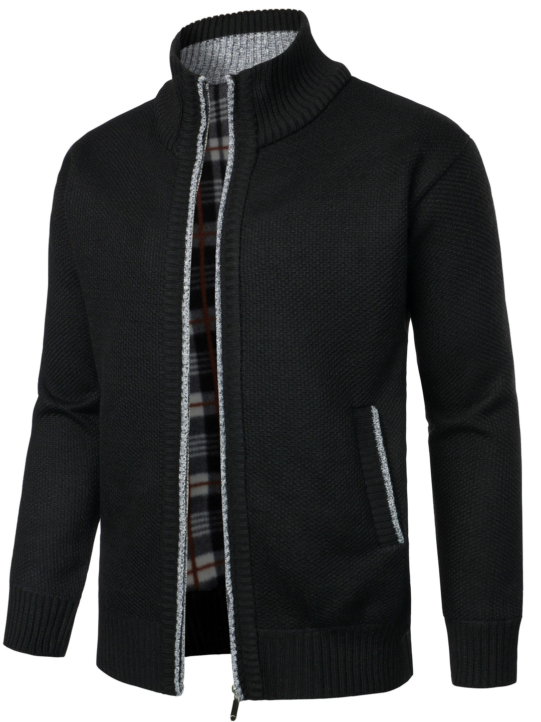 Cardigan Zippé Col Montant