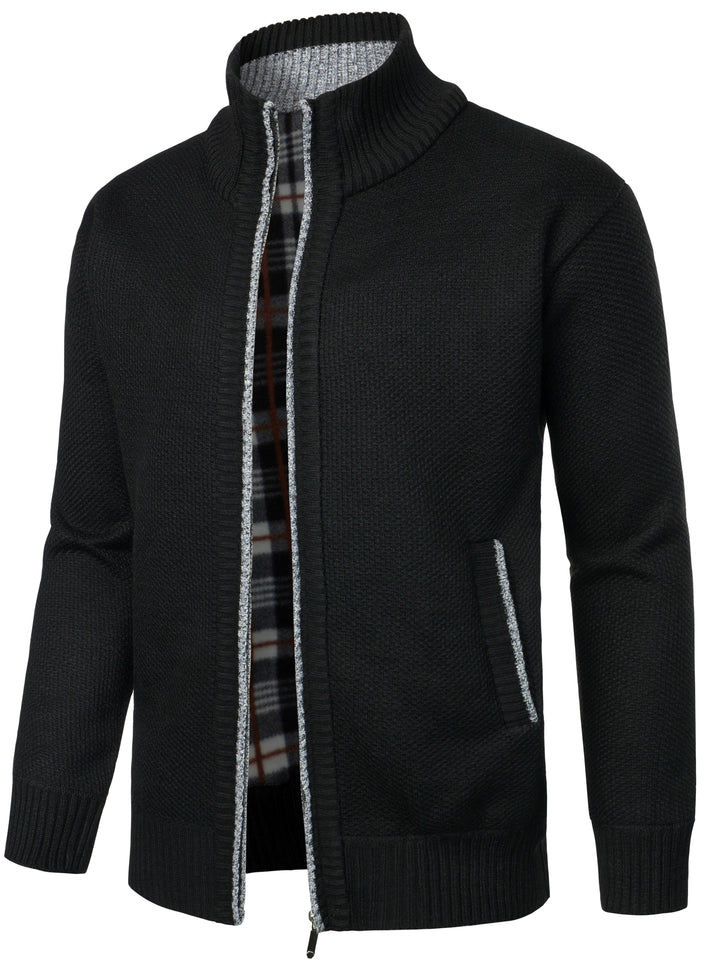 Cardigan Zippé Col Montant