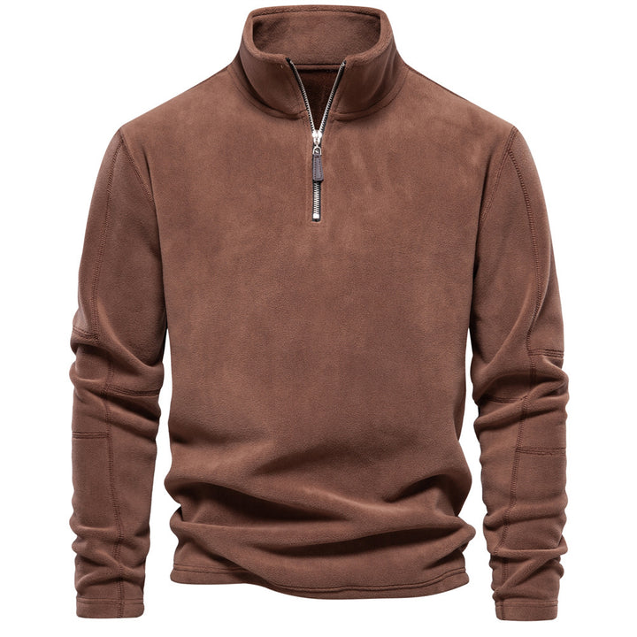 Sweat Demi-Zip Col Montant en Polaire