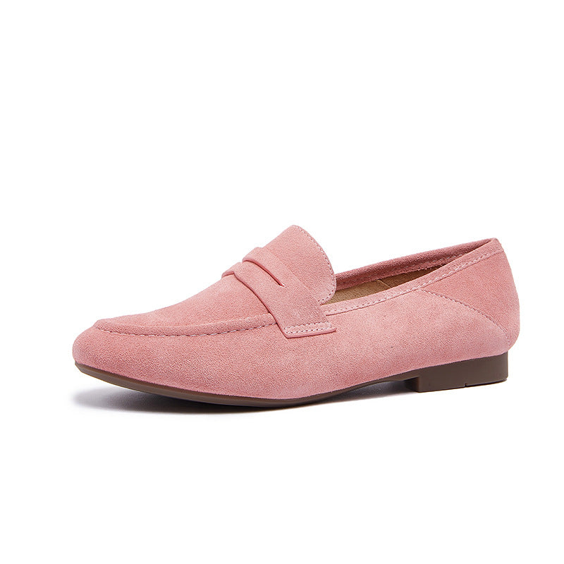 Mocassins Llnica en Velours Bleu avec Détails Patchwork et Bout Rond