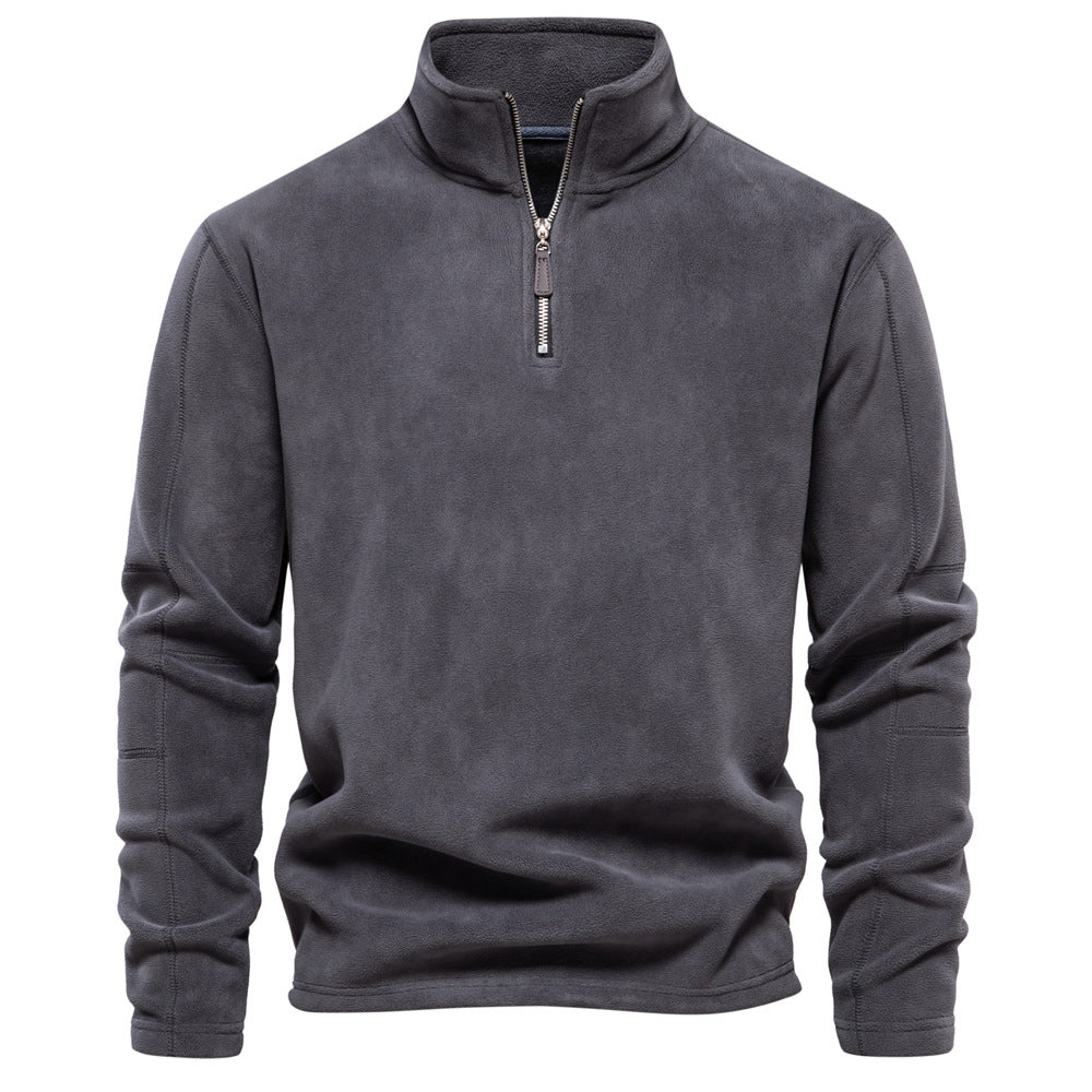 Sweat Demi-Zip Col Montant en Polaire