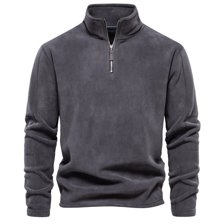 Sweat Demi-Zip Col Montant en Polaire