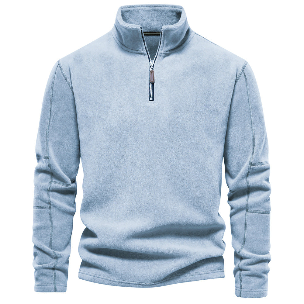 Sweat Demi-Zip Col Montant en Polaire