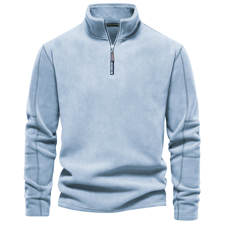 Sweat Demi-Zip Col Montant en Polaire