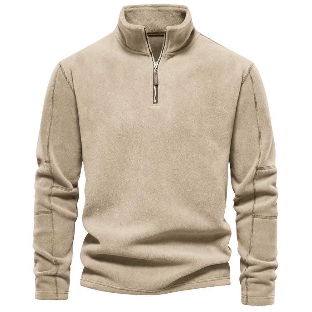 Sweat Demi-Zip Col Montant en Polaire
