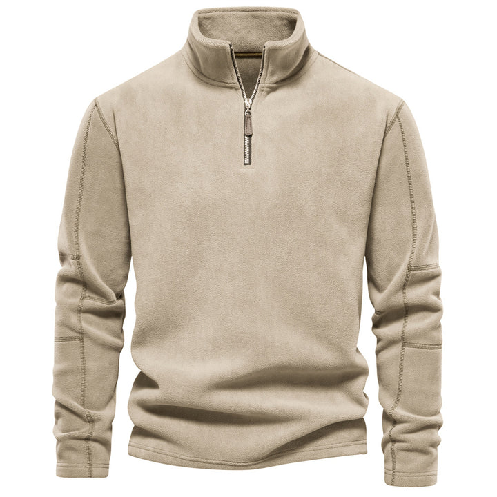 Sweat Demi-Zip Col Montant en Polaire