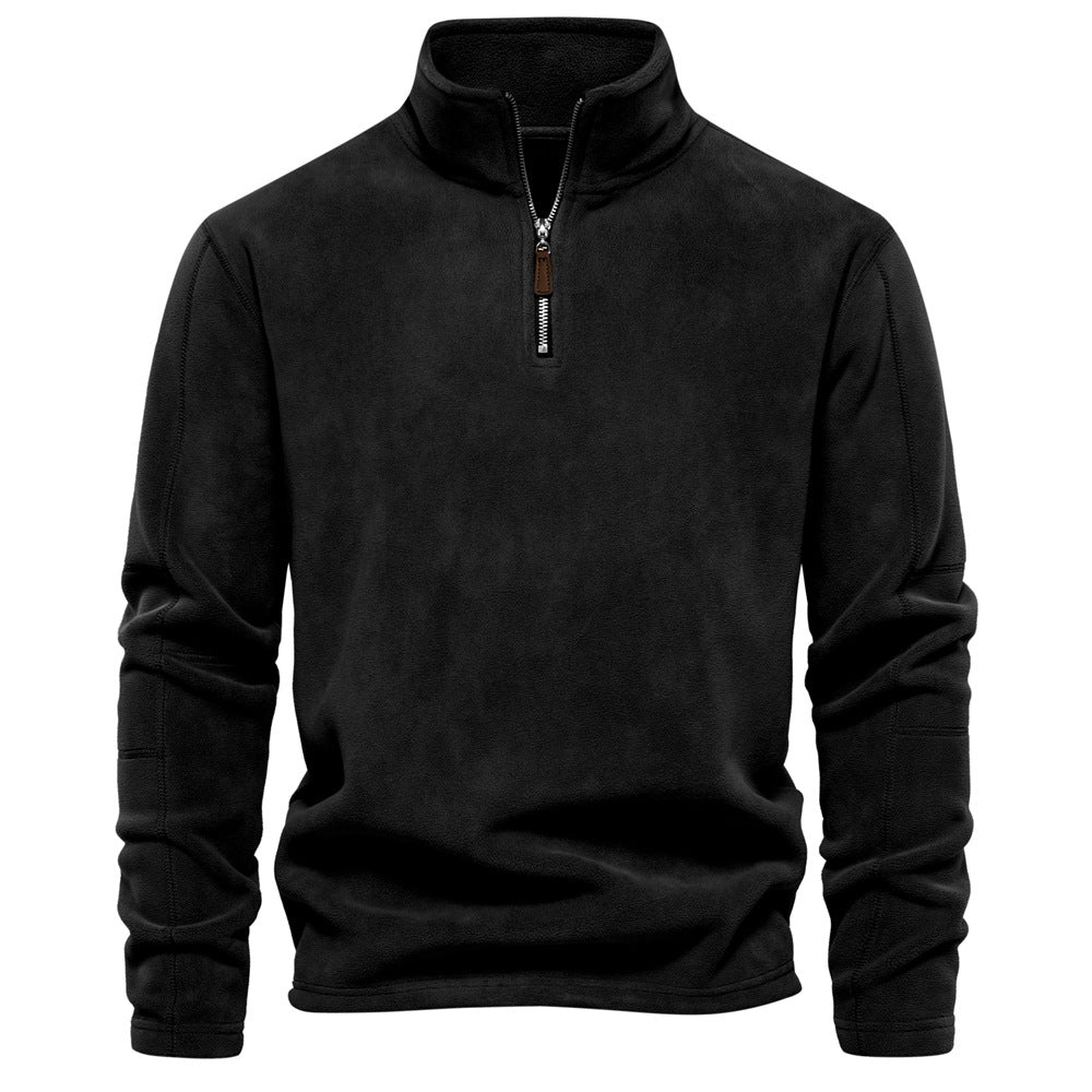 Sweat Demi-Zip Col Montant en Polaire
