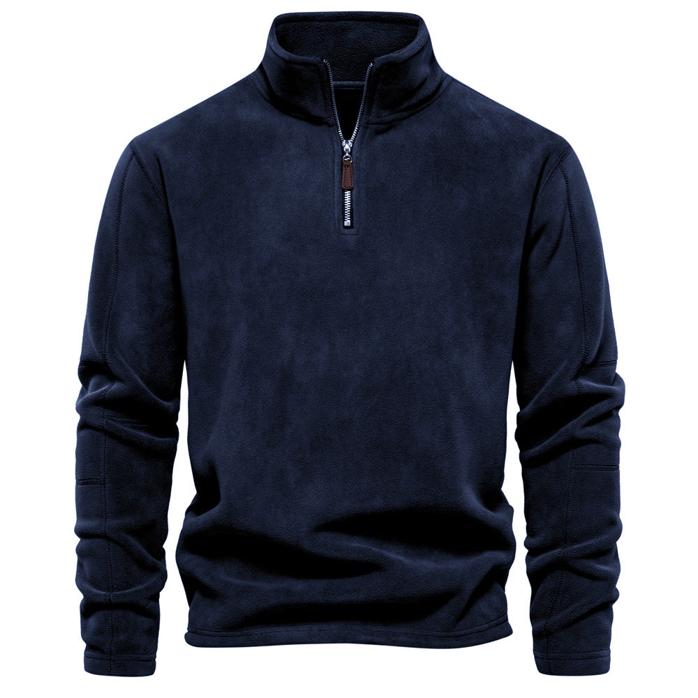 Sweat Demi-Zip Col Montant en Polaire