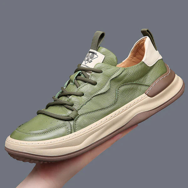 Chaussures en Cuir à Semelle Élevée