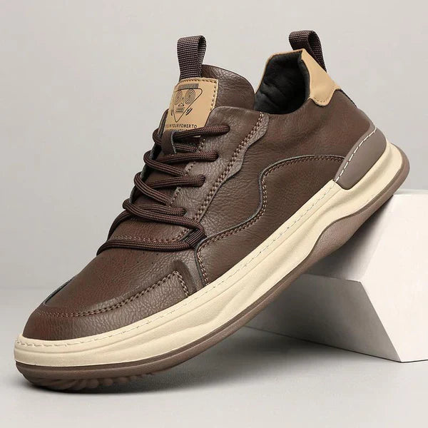 Chaussures en Cuir à Semelle Élevée