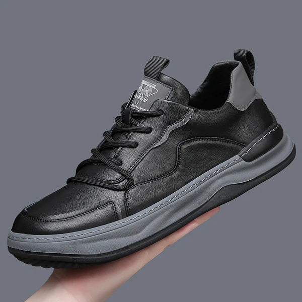 Chaussures en Cuir à Semelle Élevée