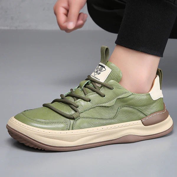 Chaussures en Cuir à Semelle Élevée
