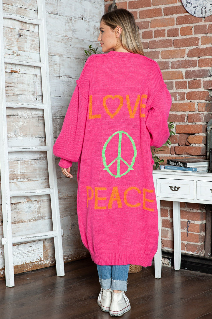 Cardigan long en tricot surdimensionné