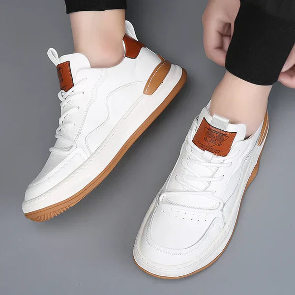 Chaussures en Cuir à Semelle Élevée