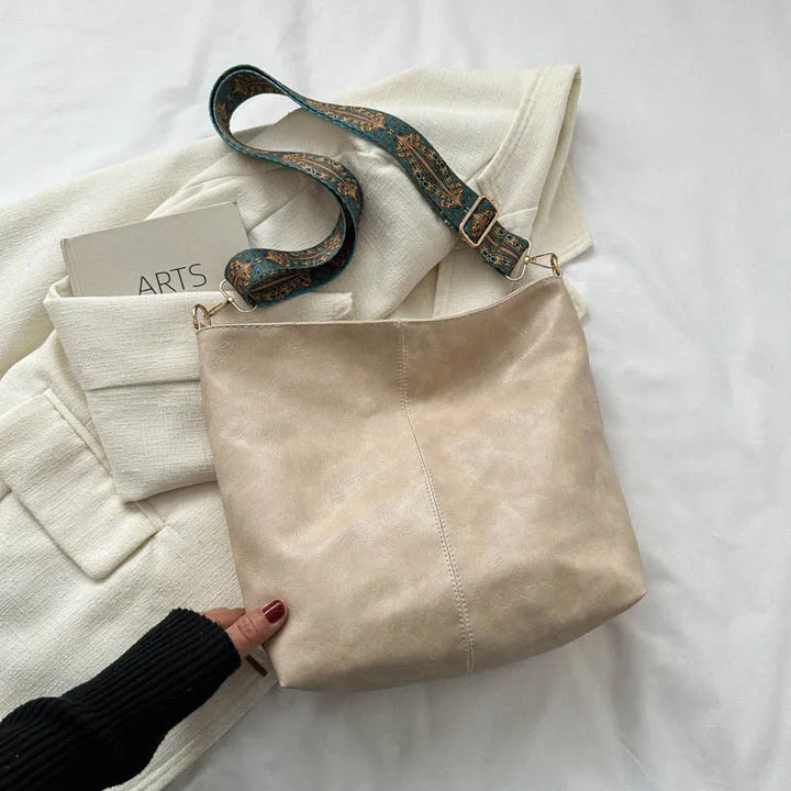 Luna | Vintage skuldertaske i læder