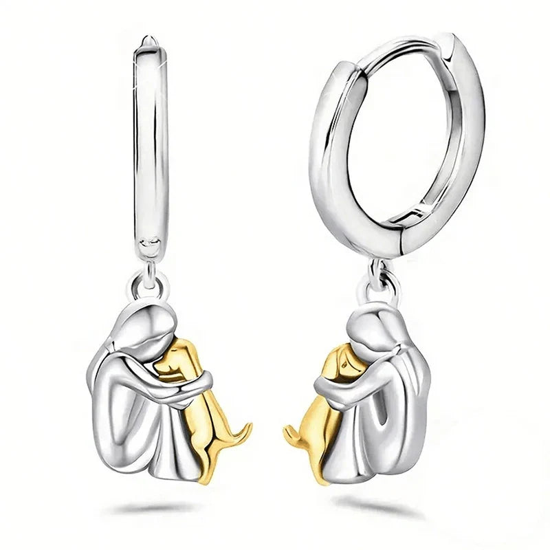 Luvare Paris™ | Boucles d'oreilles avec icône de chien (fermeture ronde)