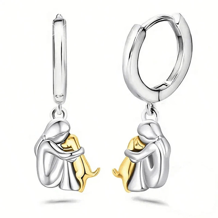 Luvare Paris™ | Boucles d'oreilles avec icône de chien (fermeture ronde)
