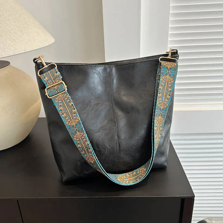 Luna | Vintage skuldertaske i læder