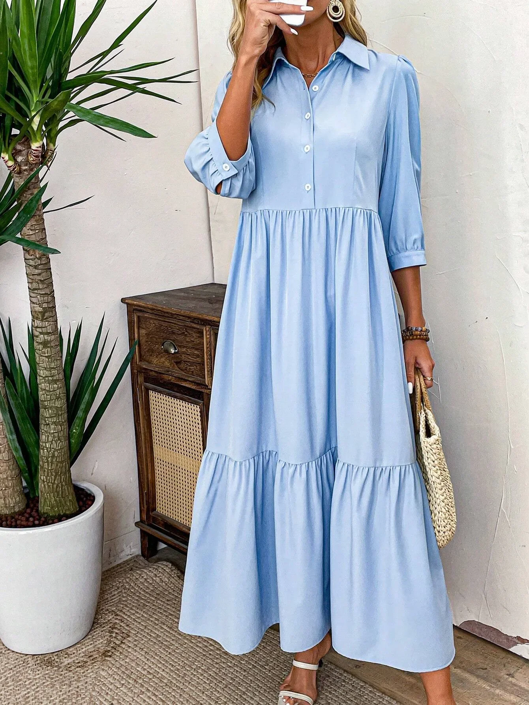 Luna | Robe chemise fluide