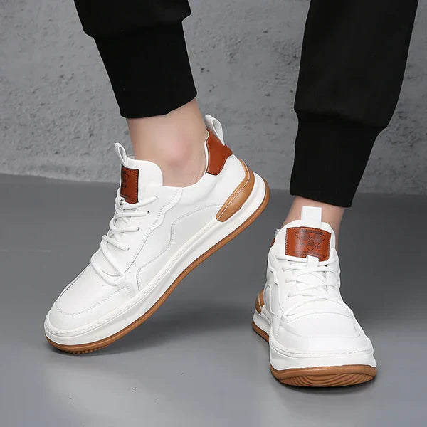 Chaussures en Cuir à Semelle Élevée