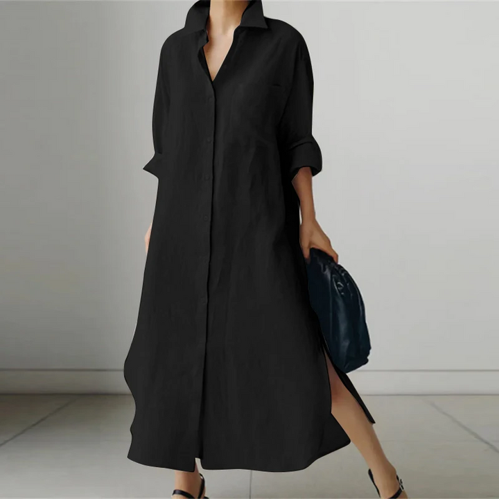 Luna | Robe chemise oversize décontractée