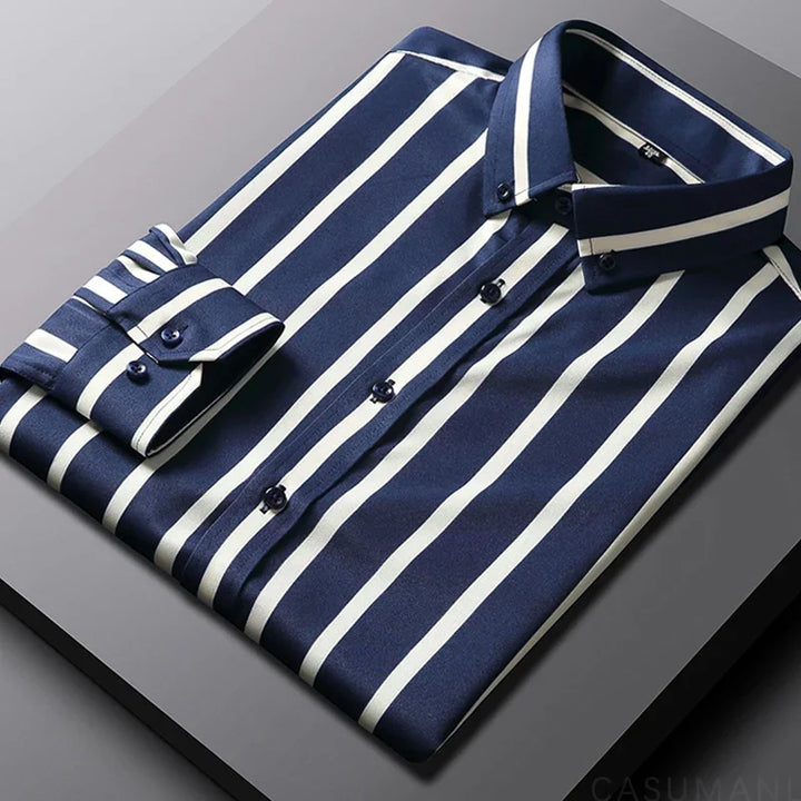 Luvare Paris - Chemise à Rayures Décontractée pour Hommes