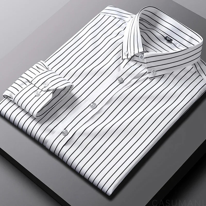 Luvare Paris - Chemise à Rayures Décontractée pour Hommes