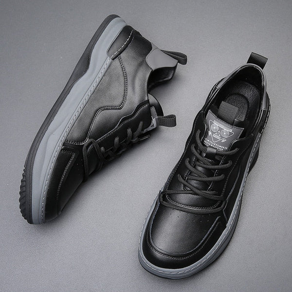 Chaussures en Cuir à Semelle Élevée