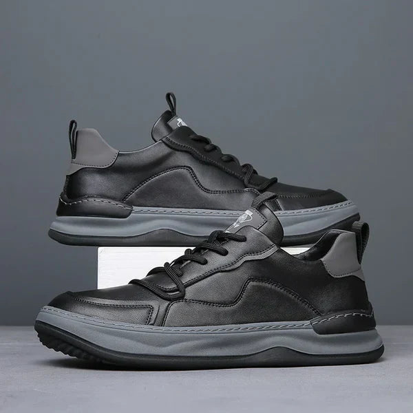 Chaussures en Cuir à Semelle Élevée
