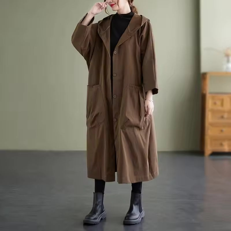Stacey – Manteau Long à Double Boutonnage et Longueur Cheville