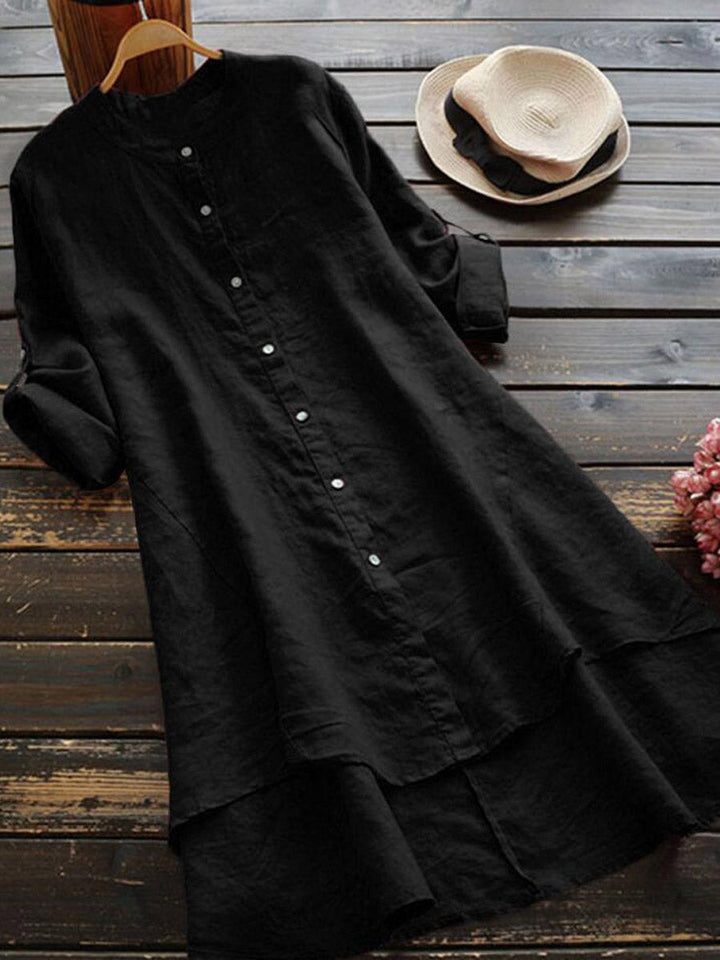 Chantal™ – Robe Chemise Décontractée en Lin pour Femmes