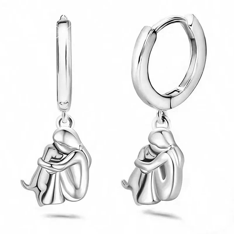 Luvare Paris™ | Boucles d'oreilles avec icône de chien (fermeture ronde)