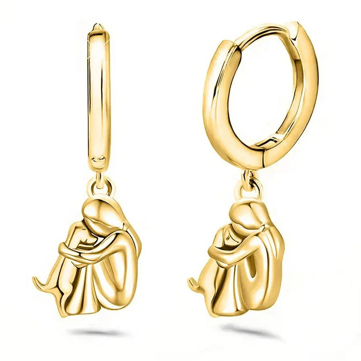Luvare Paris™ | Boucles d'oreilles avec icône de chien (fermeture ronde)