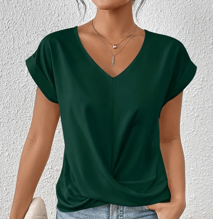 Luna | Chemise à encolure en pointe