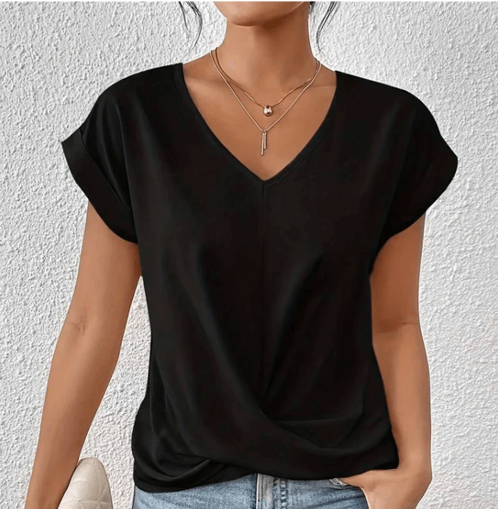Luna | Chemise à encolure en pointe