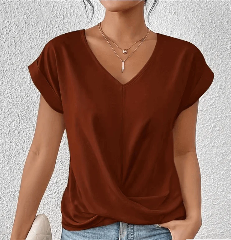 Luna | Chemise à encolure en pointe