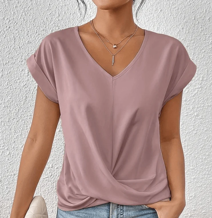 Luna | Chemise à encolure en pointe