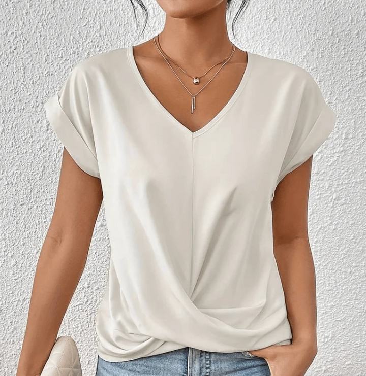 Luna | Chemise à encolure en pointe