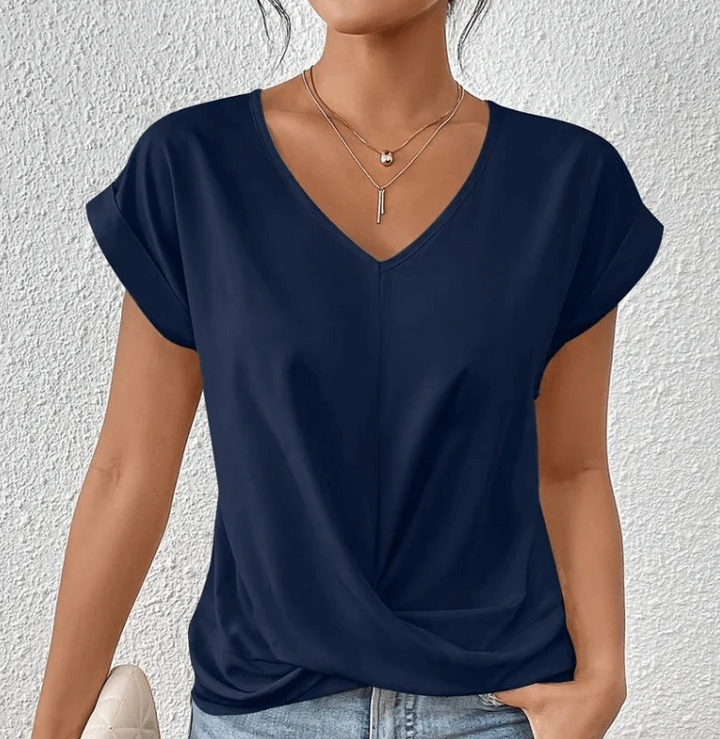 Luna | Chemise à encolure en pointe
