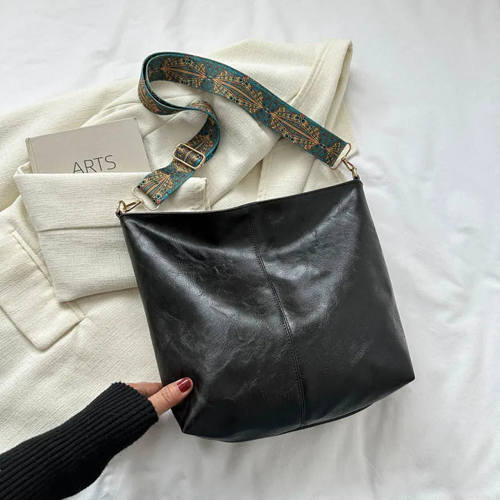 Luna | Vintage skuldertaske i læder