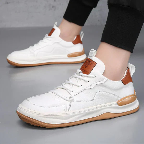 Chaussures en Cuir à Semelle Élevée