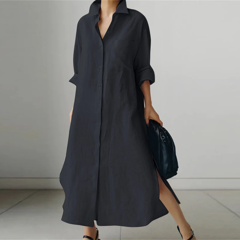 Luna | Robe chemise oversize décontractée